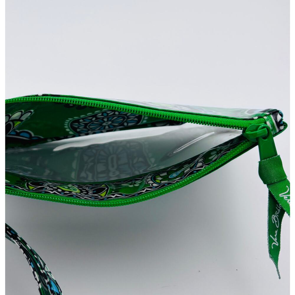 Vera Bradley Cupcakes Green Wristlet Zip Cosmetic Travel Clutch Retired Print - Picture 5 of 7